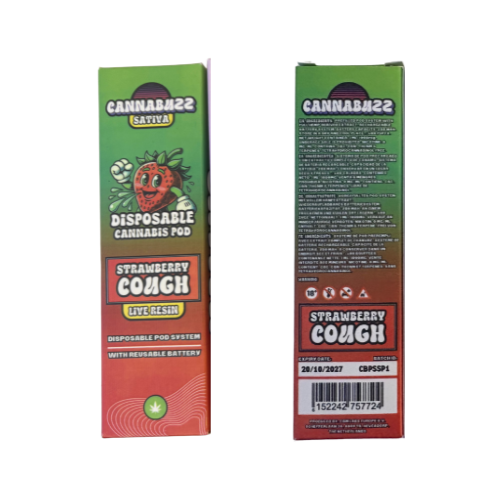 Cannabuzz Strawberry Cough Vape – THC Sativa