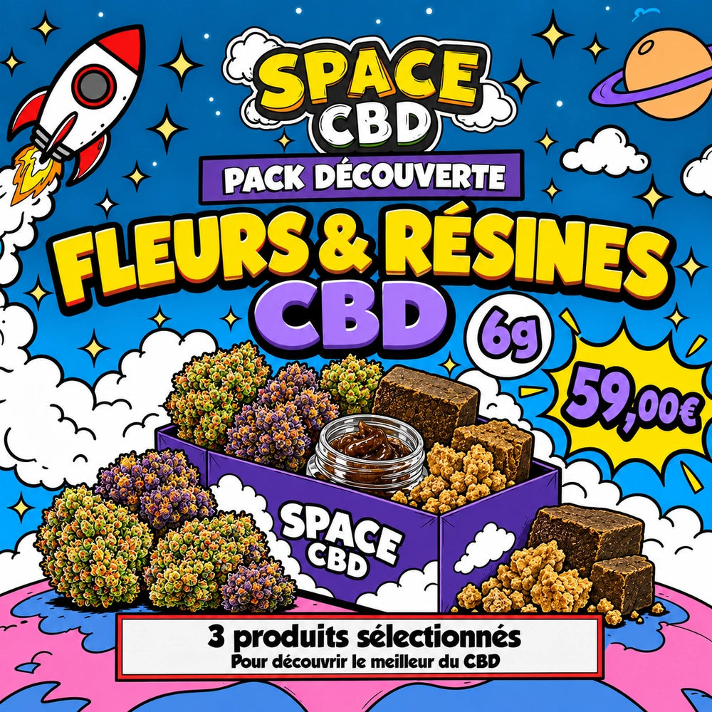 Pack découverte CBD : fleurs et résines, 6 g — Space CBD