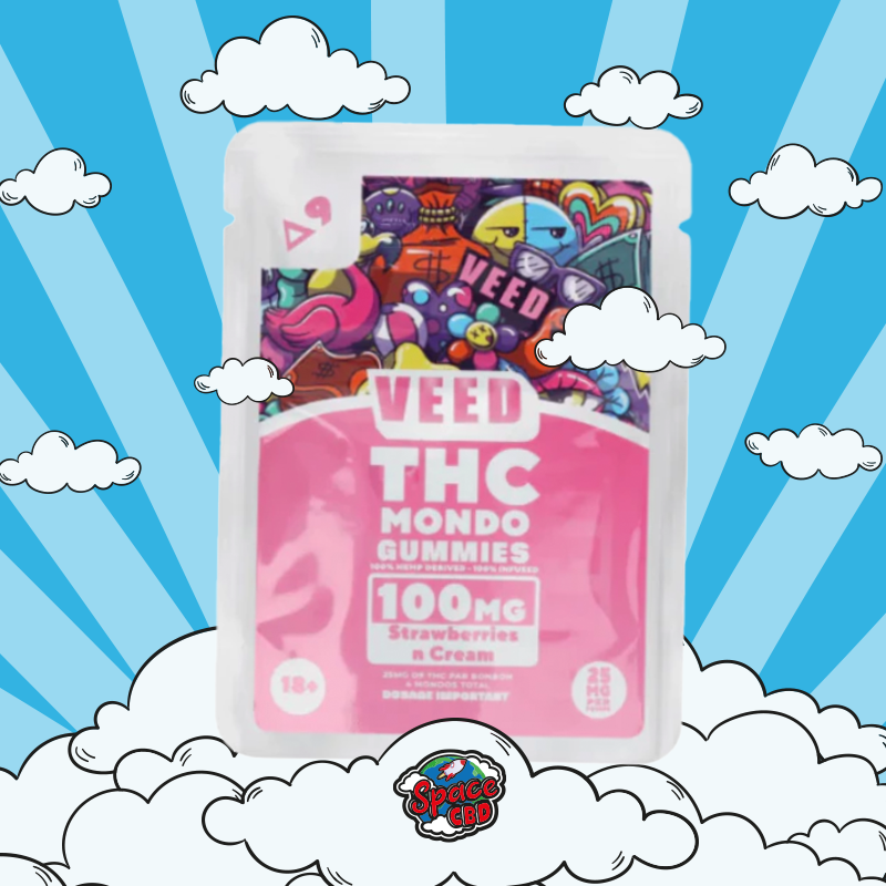 Veed THC Mondo Gummies Strawberrys and cream