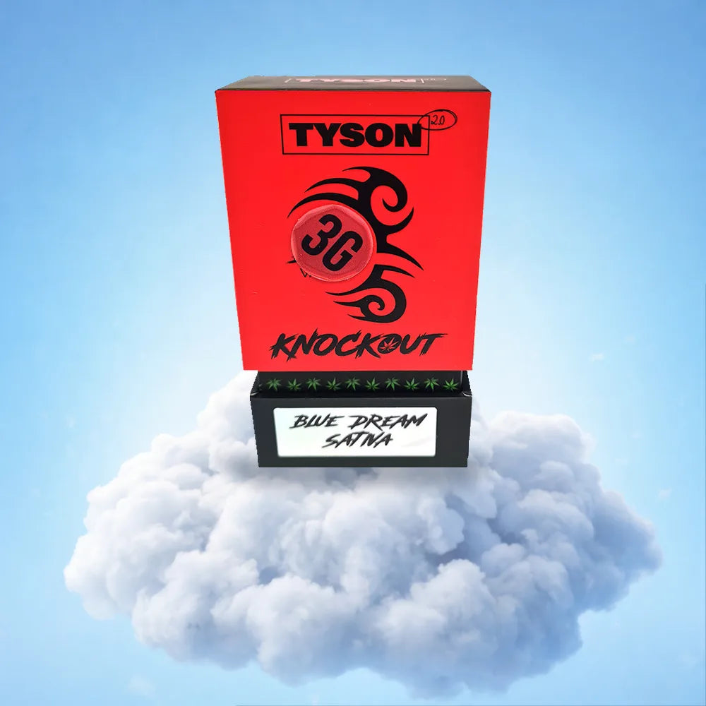 Boîte Tyson 2.0 Knockout Blue Dream Sativa — puff jetable 3 g CBC