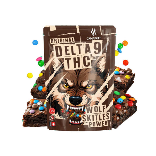 Canapuff Brownies 150mg Delta 9 THC  "Wolf Skittles Power"