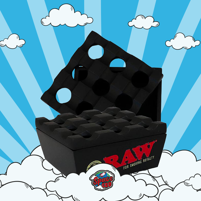 cendrier en raw cube noir