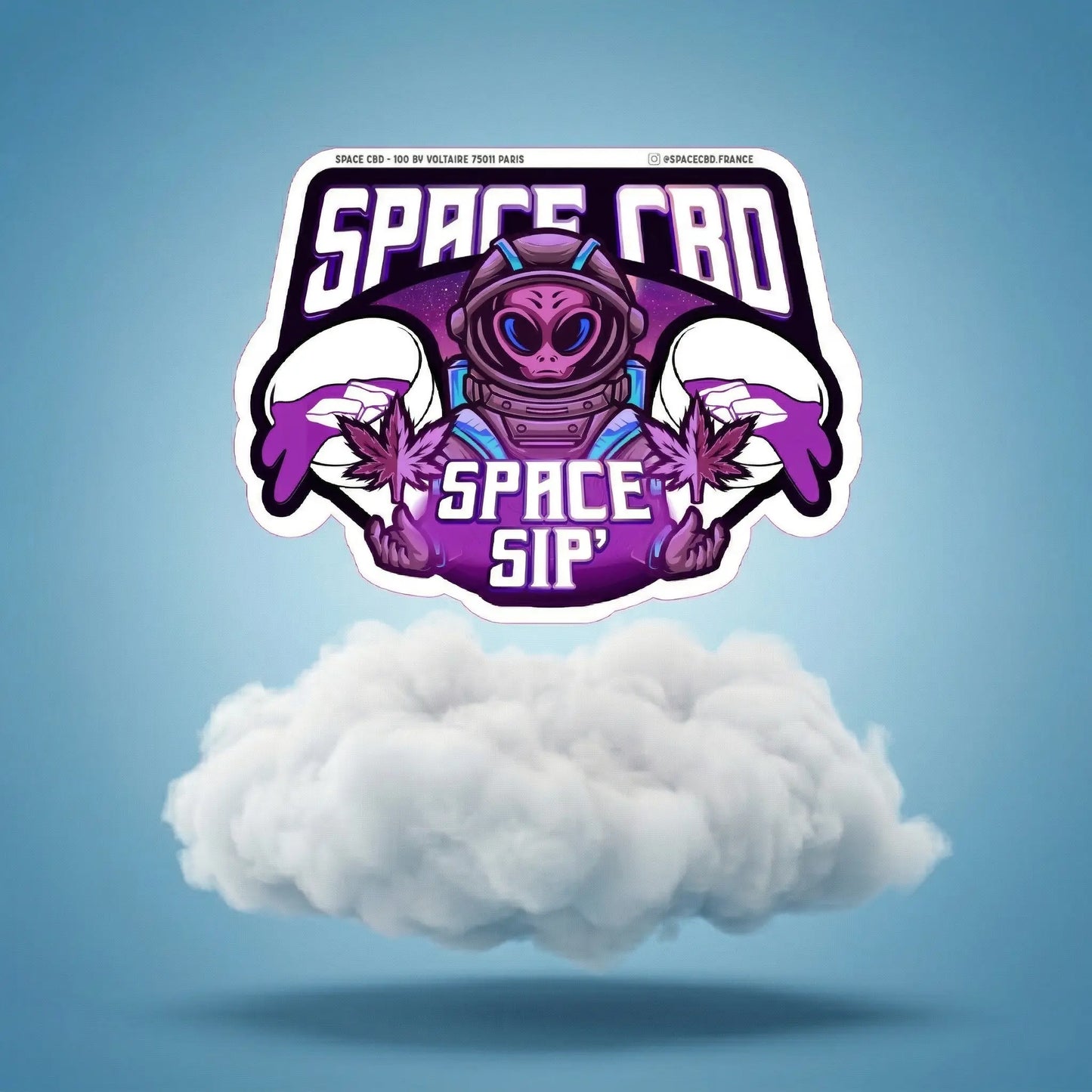 Sticker Spacesip Space CBD Space CBD France