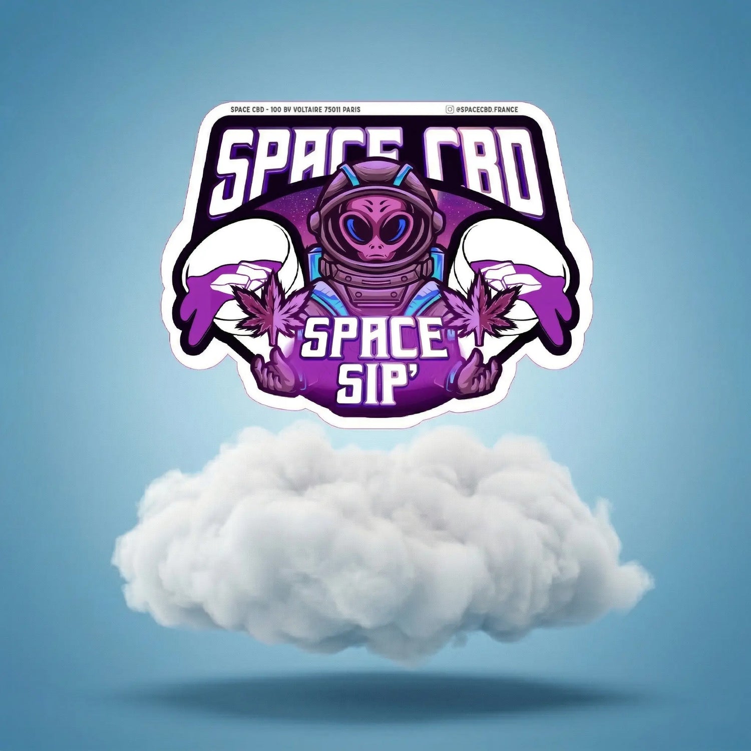 Sticker Spacesip Space CBD Space CBD France