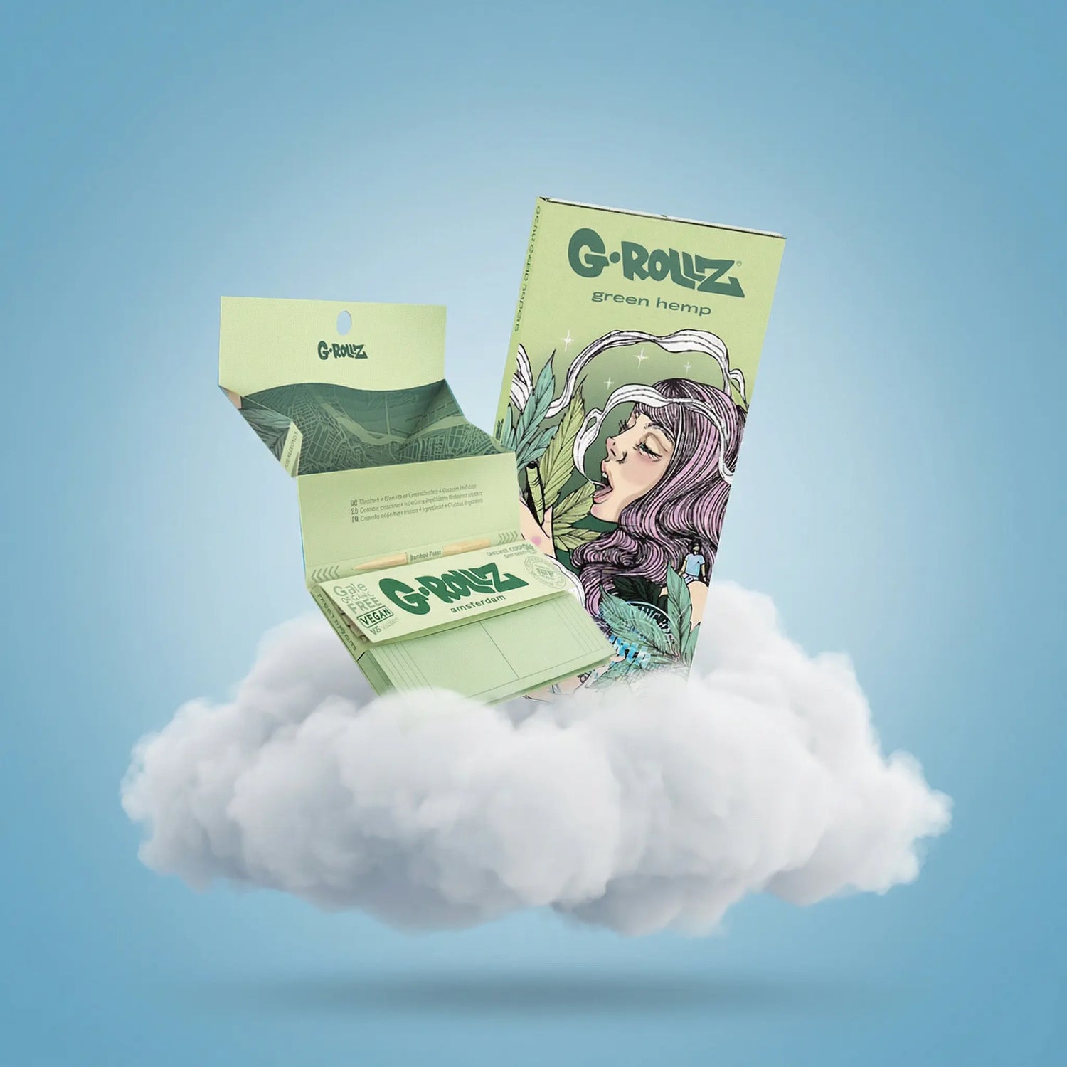 Feuilles à rouler slim + tips green hemp | G-rollz G-Rollz
