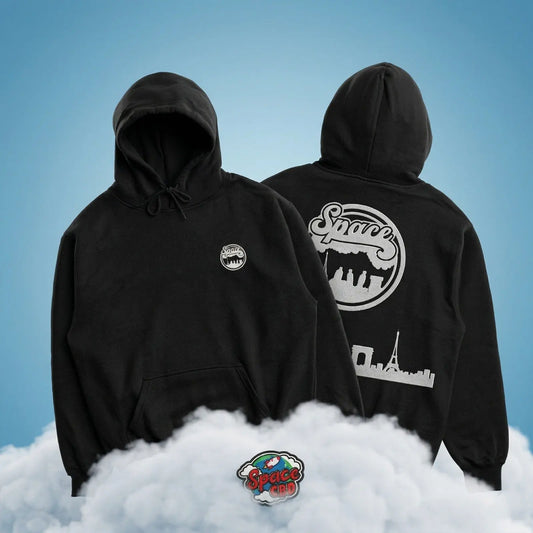 Hoodie noir SpaceCBD Space CBD France