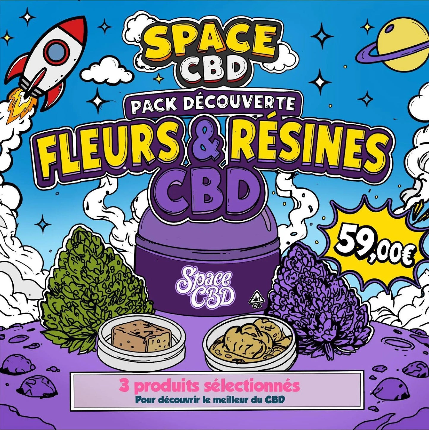 Pack Découverte Space Fleurs & Résines CBD Space CBD France