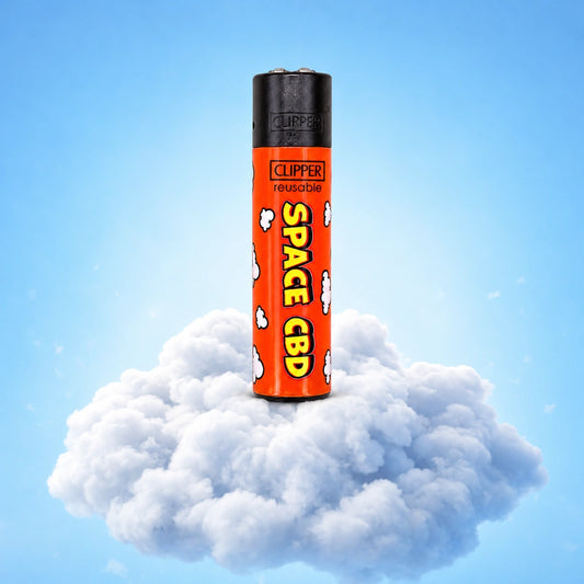 Clipper Space CBD Orange — sur fond de nuage