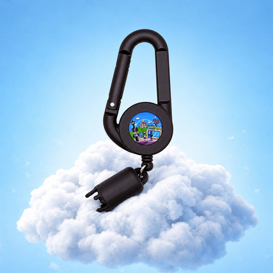 Laisse à briquet rétractable Space CBD Noir — sur fond de nuage