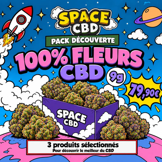 Pack découverte CBD : fleurs, 9 g — Space CBD