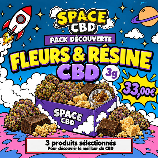 Pack découverte CBD : fleurs et résine, 3 g — Space CBD