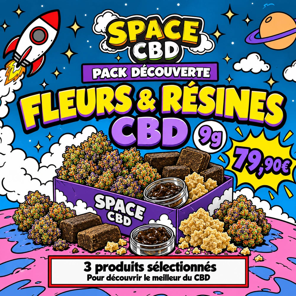 Pack découverte CBD : fleurs et résines, 9 g — Space CBD