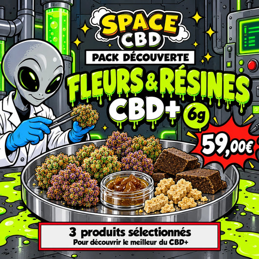 Pack découverte CBD+ : fleurs et résines, 6 g — Space CBD
