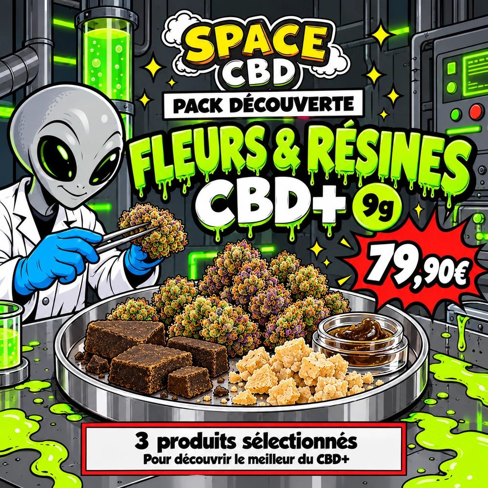 Pack découverte CBD+ : fleurs et résines, 9 g — Space CBD