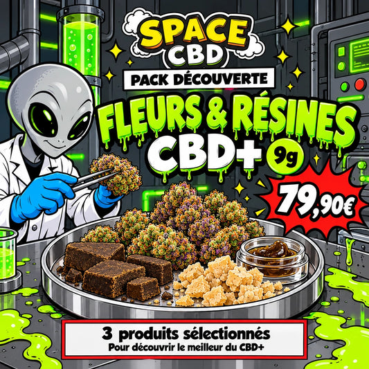 Pack découverte CBD+ : fleurs et résines, 9 g — Space CBD