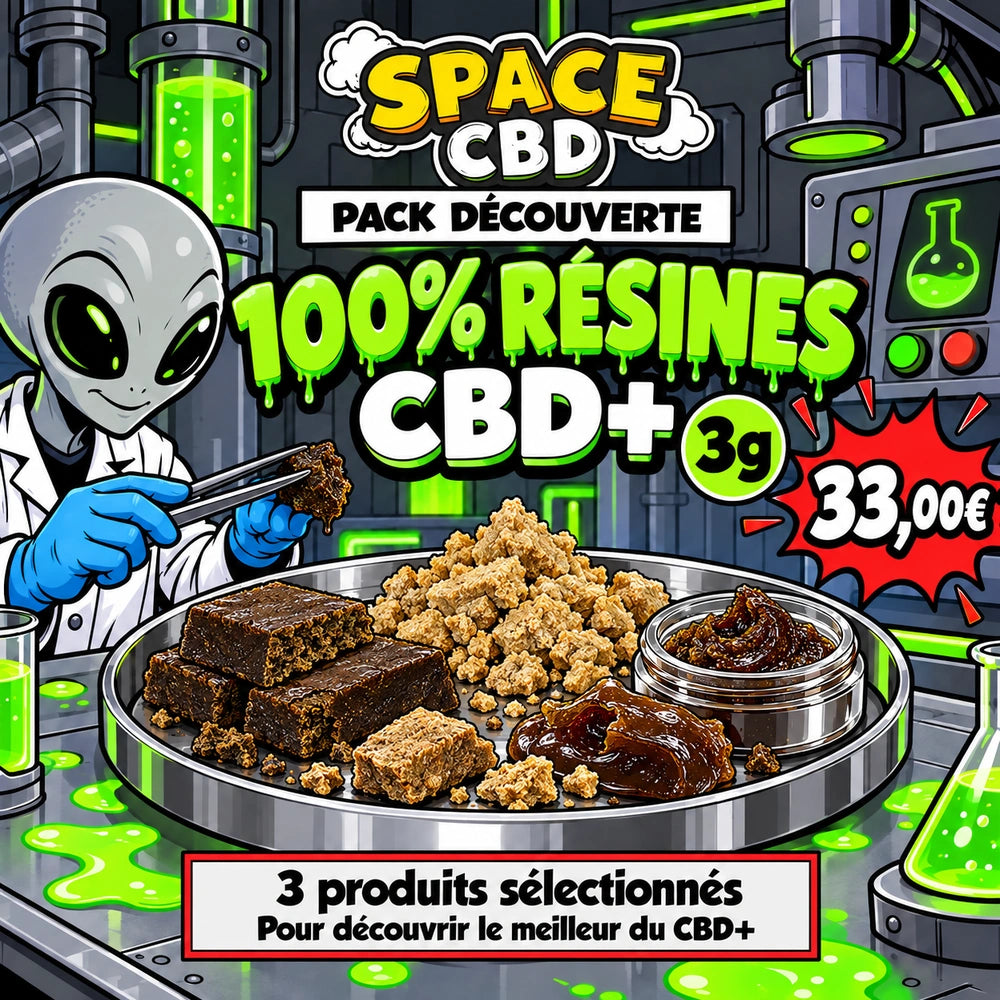 Pack découverte CBD+ : résines, 3 g — Space CBD