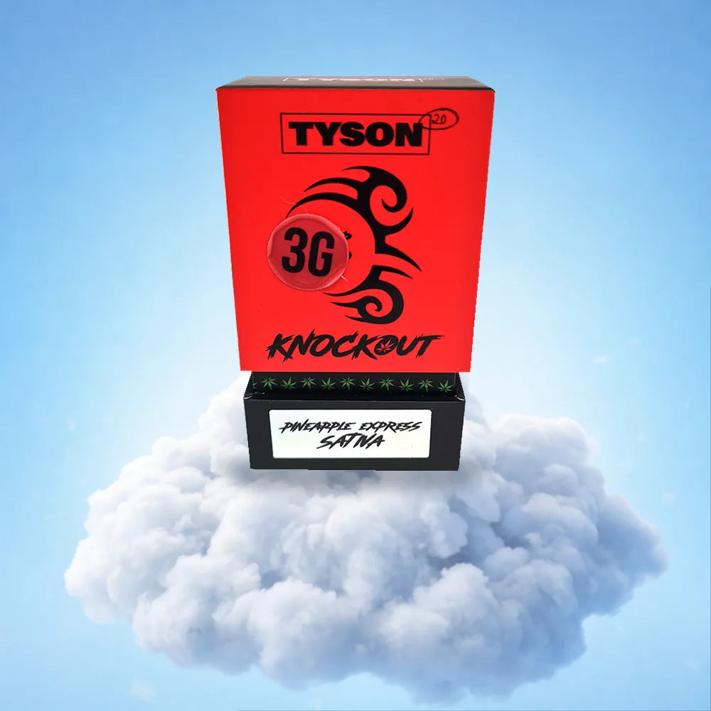 Boîte Tyson 2.0 Knockout Pineapple Express Sativa — puff jetable 3 g CBC